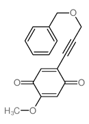 2,5-Cyclohexadiene-1,4-dione,2-methoxy-5-[3-(phenylmethoxy)-1-propyn-1-yl]-结构式