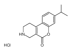 1,2,3,4-Tetrahydro-8-(1-methylethyl)-5H-[1]benzopyrano[3,4-c]pyridin-5-one hydrochloride结构式