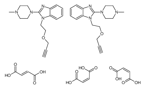 (E)-but-2-enedioic acid,2-(4-methylpiperazin-1-yl)-1-(2-prop-2-ynoxyethyl)benzimidazole结构式