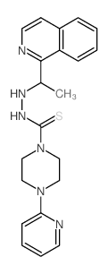 N-(1-isoquinolin-1-ylethyl)-4-pyridin-2-yl-piperazine-1-carbothiohydrazide结构式