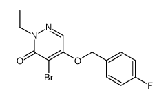 4-bromo-2-ethyl-5-[(4-fluorophenyl)methoxy]pyridazin-3-one结构式