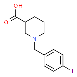 1-(4-IODO-BENZYL)-PIPERIDINE-3-CARBOXYLIC ACID structure