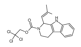 1-(2-Methyl-propenyl)-1,3,4,9-tetrahydro-β-carboline-2-carboxylic acid 2,2,2-trichloro-ethyl ester结构式