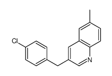 3-[(4-chlorophenyl)methyl]-6-methylquinoline Structure