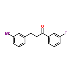 3-(3-Bromophenyl)-1-(3-fluorophenyl)-1-propanone结构式