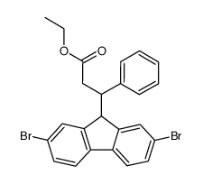 3-(2,7-Dibromo-9H-fluoren-9-yl)-3-phenyl-propionic acid ethyl ester结构式