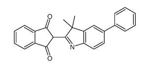 2-(3,3-dimethyl-5-phenylindol-2-yl)indene-1,3-dione结构式