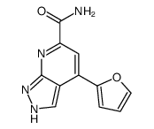 4-(furan-2-yl)-1H-pyrazolo[3,4-b]pyridine-6-carboxamide Structure