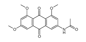 1,3,8-trimethoxy-6-(acetylamino)-9,10-anthraquinone结构式