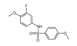 N-(3-fluoro-4-methoxyphenyl)-4-methoxybenzenesulfonamide结构式