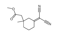 (3-Methyl-3-methoxycarbonylmethyl-cyclohexyliden)-malonsaeurenitril Structure