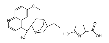 5-oxo-L-proline, compound with (9S)-10,11-dihydro-6'-methoxycinchonan-9-ol (1:1) structure