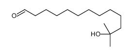 12-hydroxy-12-methyltridecanal Structure