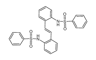 (E)-N,N'-[2,2'-(ethene-1,2-diyl)bis(2,1-phenylene)]dibenzenesulfonamide结构式