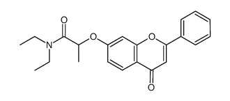 N,N-diethyl-2-(4-oxo-2-phenyl-4H-chromen-7-yloxy)-propionamide Structure