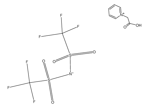 N-carboxymethylpyridinium bis(trifluoromethylsulfonyl)imide结构式