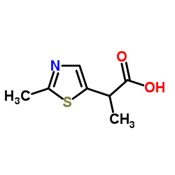 2-(2-Methyl-1,3-thiazol-5-yl)propanoic acid结构式