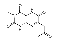 2,4,6(1H,3H,5H)-Pteridinetrione,7-acetonyl-3-methyl- (6CI)结构式