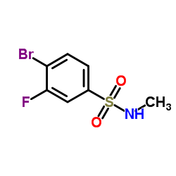 4-Bromo-3-fluoro-N-methylbenzenesulfonamide结构式