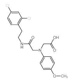 [(2-{[2-(2,4-Dichlorophenyl)ethyl]amino}-2-oxoethyl)(4-methoxyphenyl)amino]acetic acid Structure