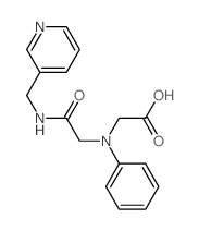 [{2-Oxo-2-[(pyridin-3-ylmethyl)amino]-ethyl}(phenyl)amino]acetic acid结构式