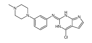 4-CHLORO-N-(3-(4-METHYLPIPERAZIN-1-YL)PHENYL)-7H-PYRROLO[2,3-D]PYRIMIDIN-2-AMINE structure