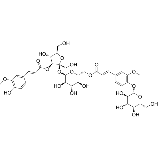 3-O-Feruloyl-6′-O-(4-O-β-D-glucopyranosylferuloyl)sucrose Structure
