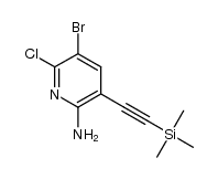 5-Bromo-6-chloro-3-[(trimethylsilyl)ethynyl]pyridin-2-amine Structure