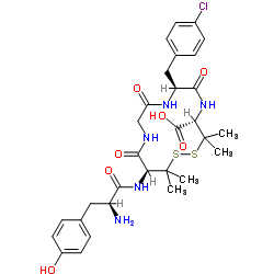 (D-PEN2,P-CHLORO-PHE4,D-PEN5)-ENKEPHALIN结构式