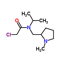 2-Chloro-N-isopropyl-N-[(1-methyl-2-pyrrolidinyl)methyl]acetamide结构式