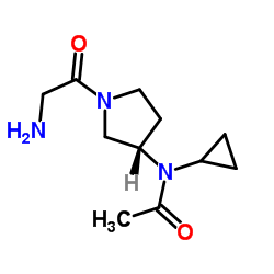 N-Cyclopropyl-N-[(3S)-1-glycyl-3-pyrrolidinyl]acetamide Structure