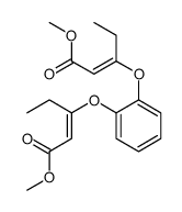 methyl 3-[2-(1-methoxy-1-oxopent-2-en-3-yl)oxyphenoxy]pent-2-enoate Structure