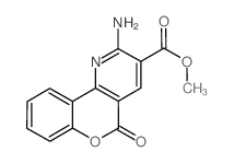 5H-[1]Benzopyrano[4,3-b]pyridine-3-carboxylic acid, 2-amino-5-oxo-, methyl ester (en)结构式