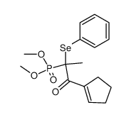 dimethyl (1-(cyclopent-1-en-1-yl)-1-oxo-2-(phenylselanyl)propan-2-yl)phosphonate Structure