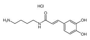 3,4-dihydroxy-trans-cinnamic acid-(4-amino-butylamide), dihydrochloride Structure