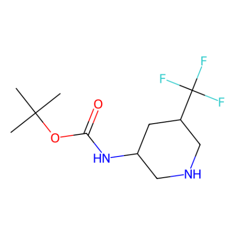 tert-butyl N-[5-(trifluoromethyl)piperidin-3-yl]carbamate Structure