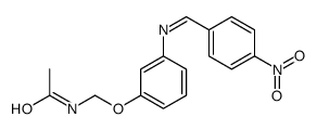 N-[[3-[(4-nitrophenyl)methylideneamino]phenoxy]methyl]acetamide结构式