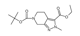 6-tert-butyl 3-ethyl 2-methyl-4,5-dihydro-2H-pyrazolo[3,4-c]pyridine-3,6(7H)-dicarboxylate structure