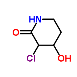 3-Chloro-4-hydroxy-2-piperidinone Structure