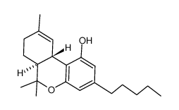 (+)-(3S,4S)-delta-1-tetrahydrocannabinol结构式