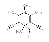 4-(chloromethyl)-1,2,4,6-tetramethyl-pyridine-3,5-dicarbonitrile structure