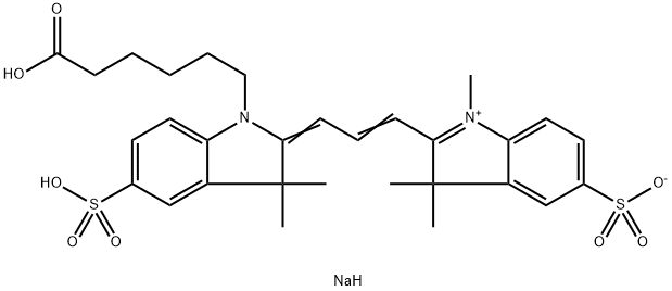 Sulfo-Cy3(Me)COOH sodium structure