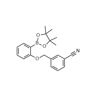 3-[2-(4,4,5,5-四甲基-[1,3,2]二氧杂硼环戊烷-2-基)-苯氧基甲基]-苯腈结构式