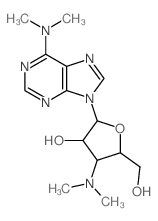 Adenosine,3'-deoxy-3'-(dimethylamino)-N,N-dimethyl- (6CI,8CI,9CI) Structure