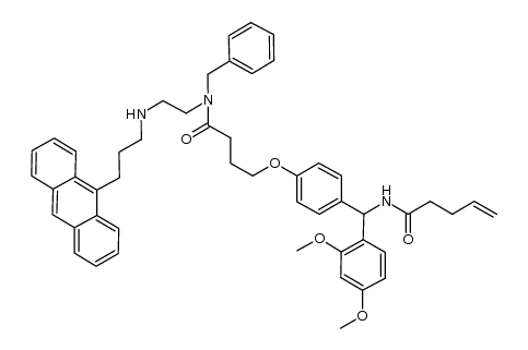 N-((4-(4-((2-((3-(anthracen-9-yl)propyl)amino)ethyl)(benzyl)amino)-4-oxobutoxy)phenyl)(2,4-dimethoxyphenyl)methyl)pent-4-enamide Structure
