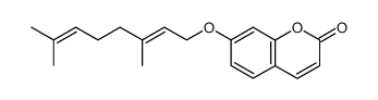 7-(3,7-dimethylocta-2,6-dienyloxy)-2H-1-benzopyran-2-one结构式