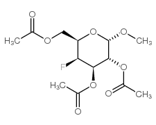 Methyl2,3,6-tri-O-acetyl-4-deoxy-4-fluoro-a-D-galactopyranoside Structure