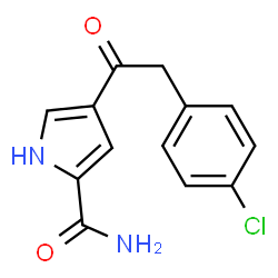 4-[2-(4-CHLOROPHENYL)ACETYL]-1H-PYRROLE-2-CARBOXAMIDE结构式