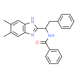 N-[1-(5,6-DIMETHYL-1H-1,3-BENZIMIDAZOL-2-YL)-2-PHENYLETHYL]BENZENECARBOXAMIDE结构式