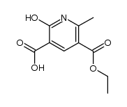 2-hydroxy-6-methyl-pyridine-3,5-dicarboxylic acid-5-ethyl ester Structure